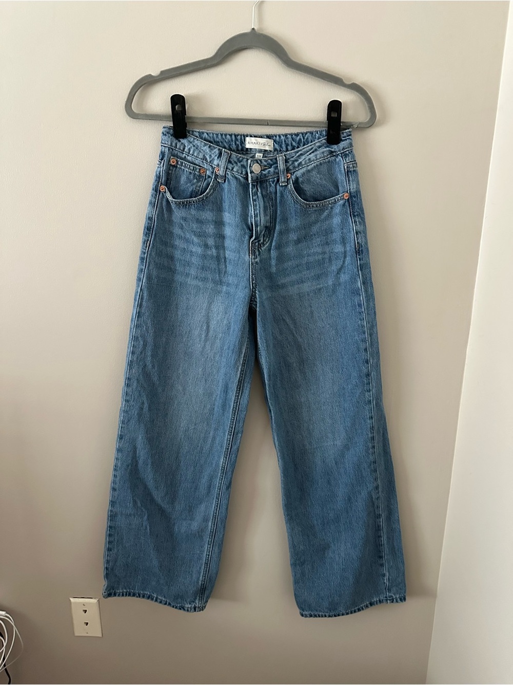 High-Rise Wide Leg Jeans in Light Blue